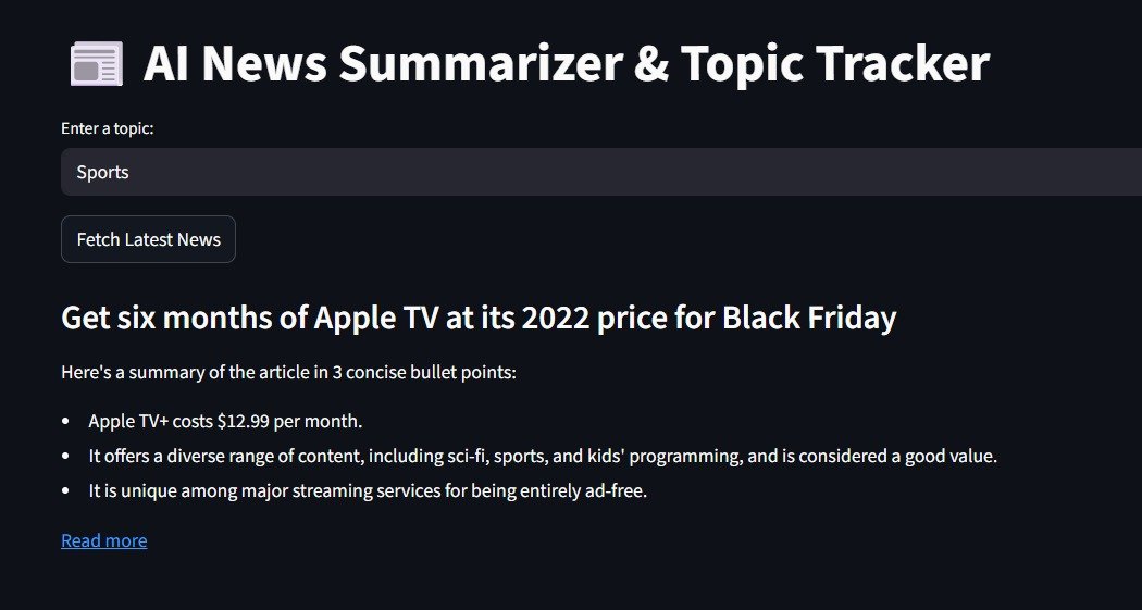 AI News Summarizer & Topic Tracker